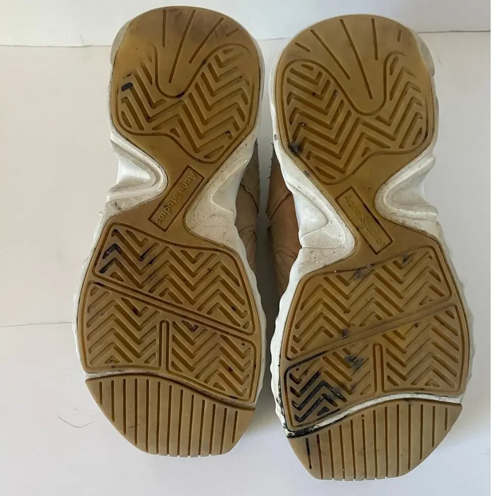 Acne Studios Beige Rockaway Tumbled Suede Distressed Sneakers Men’s • Size 7